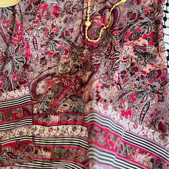 Bohemian Pink and Purple Paisley Swim Coverup - Picture 9 of 12